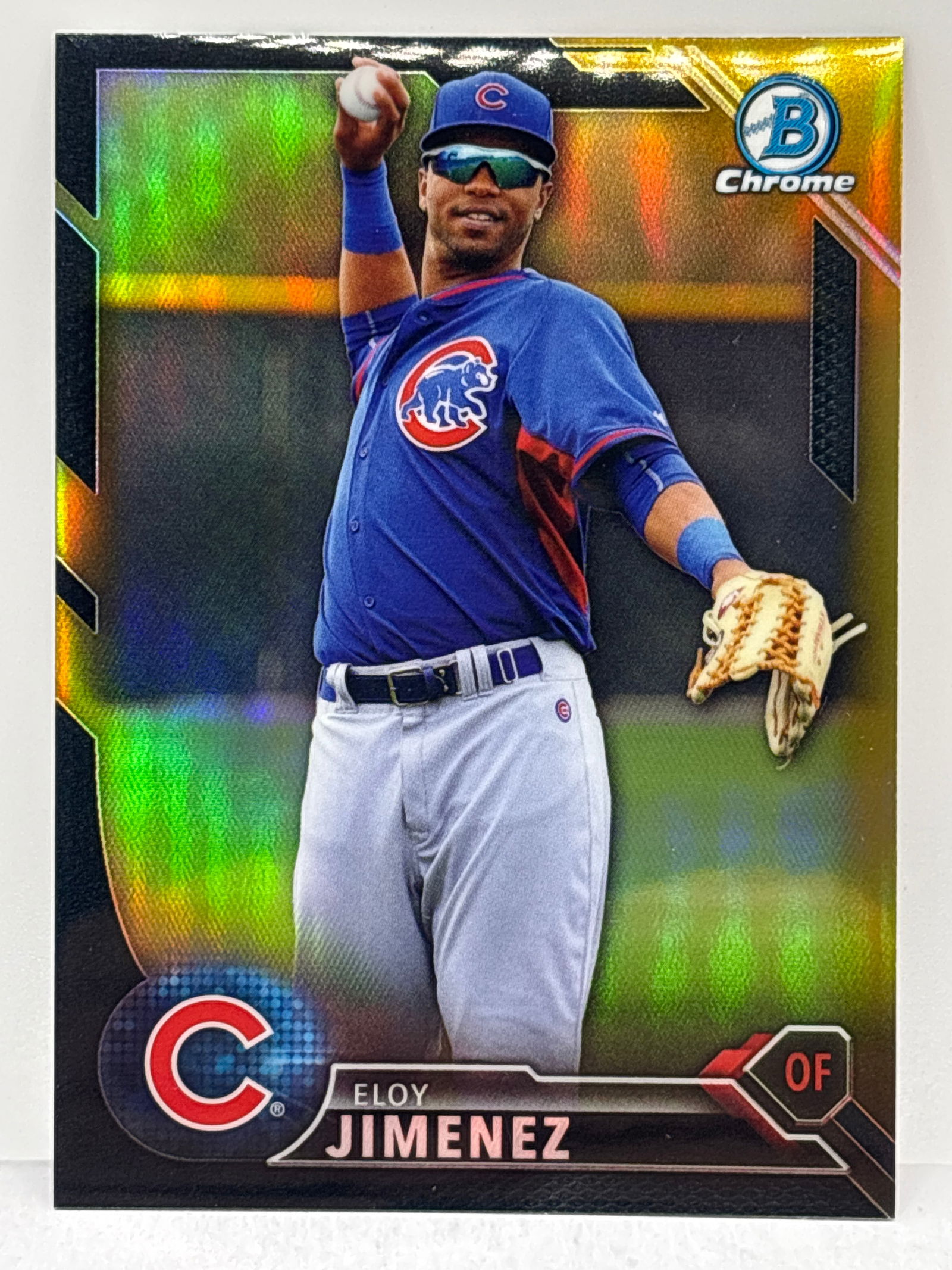 2016 BOWMAN CHROME PROSPECTS ELOY JIMENEZ GOLD ROOKIE CARD (1 of 2)