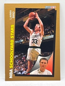 1992 FLEER LARRY BIRD NBA SCHOOLYARD STATS