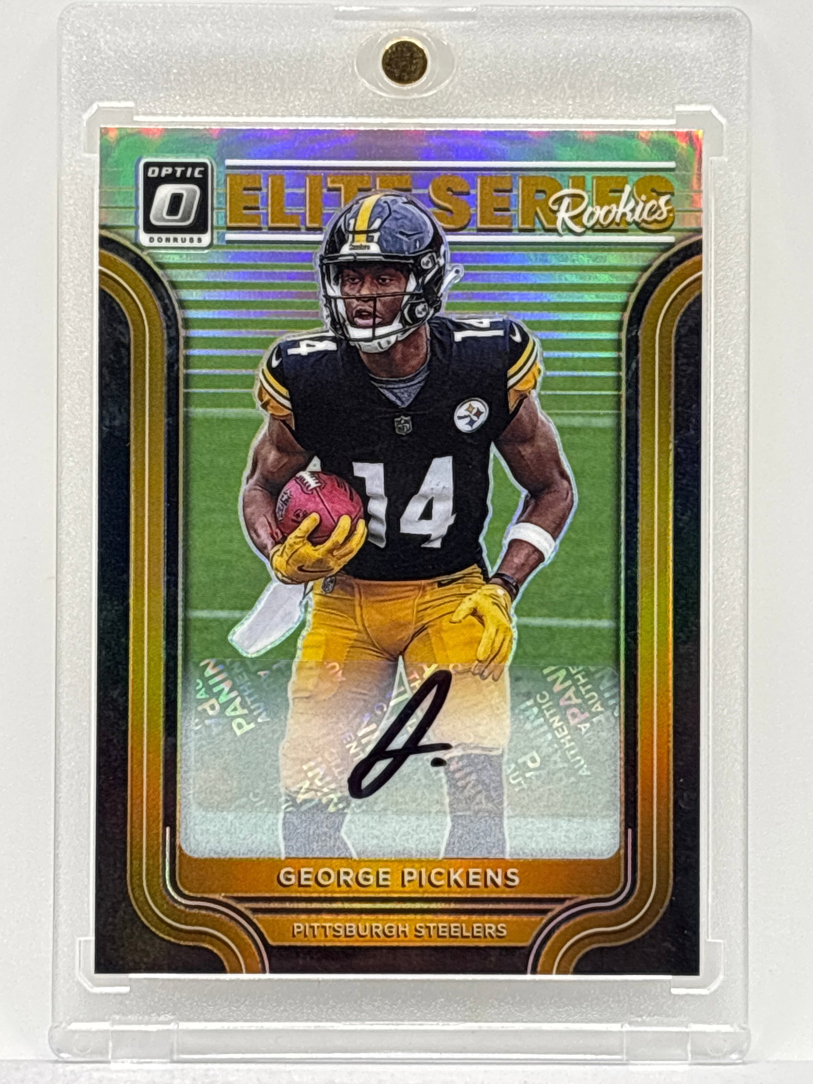 22/99!! 2022 PANINI DONRUSS OPTIC ELITE SERIES ROOKIES GEORGE PICKENS AUTOGRAPHED PRIZM HOLO: 22/99!! 2022 PANINI DONRUSS OPTIC ELITE SERIES ROOKIES GEORGE PICKENS AUTOGRAPHED PRIZM HOLO