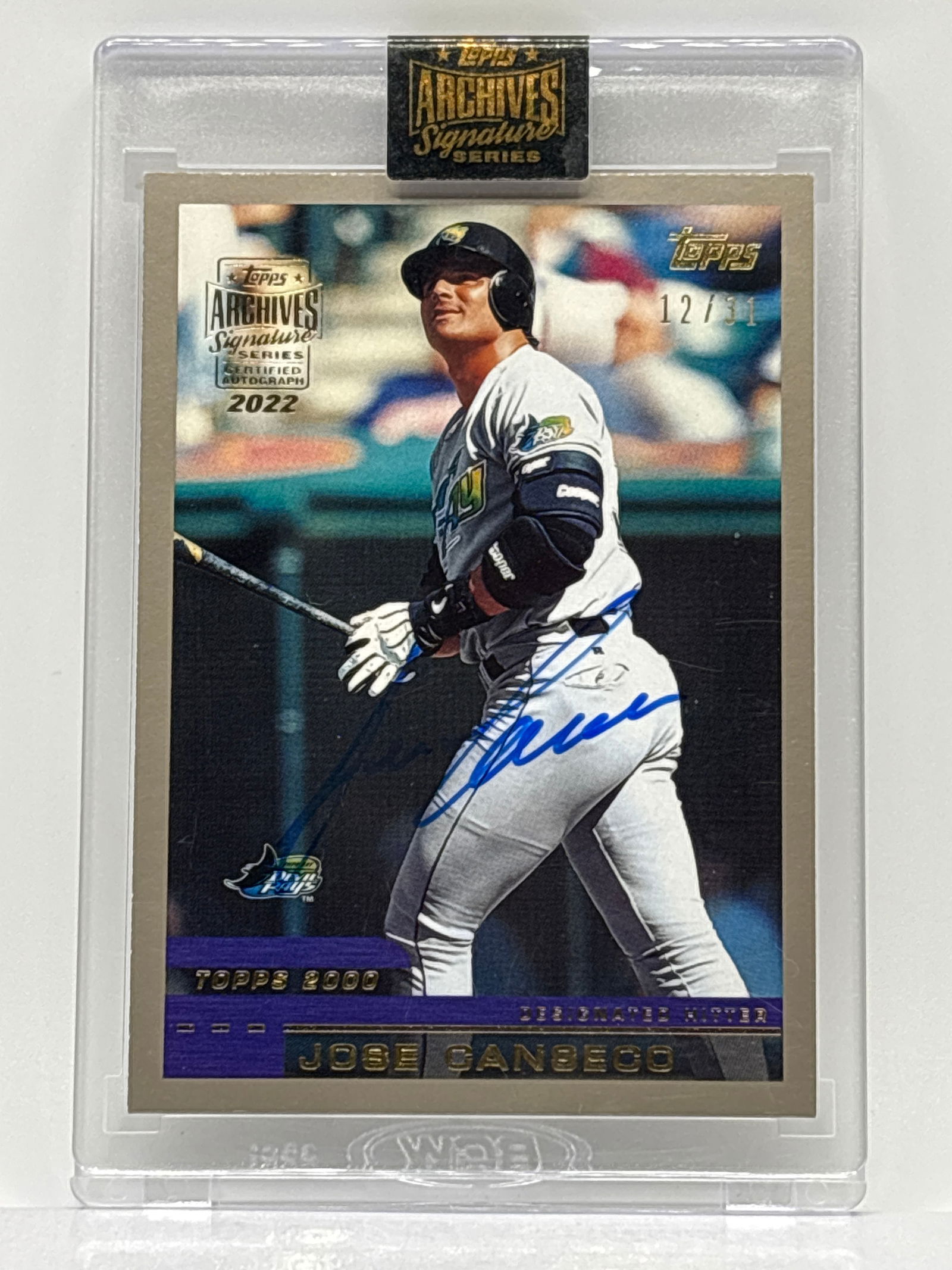 12/31!! 2002 TOPPS ARCHIVES SIGNATURE SERIES JOSE CANSECO ON-CARD AUTOGRAPHED 1999 TOPPS 2000 (1 of 4)