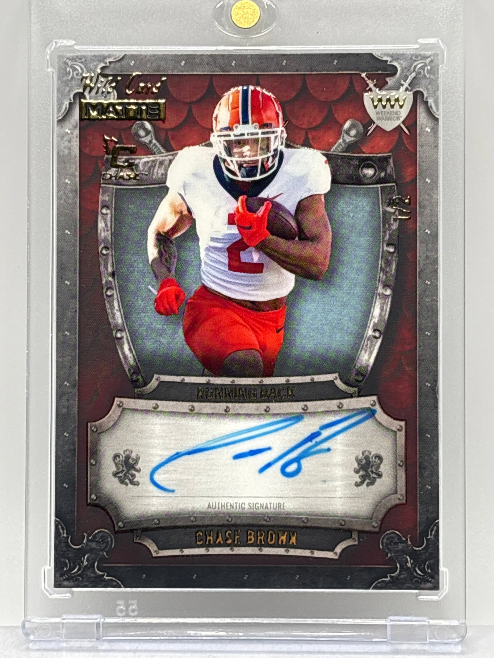 EXTREMELY RARE 1/2!! 2023 WC MATTE WEEKEND WARRIOR CHASE BROWN ON-CARD AUTOGRAPHED ROOKIE CARD: EXTREMELY RARE 1/2!! 2023 WC MATTE WEEKEND WARRIOR CHASE BROWN ON-CARD AUTOGRAPHED ROOKIE CARD