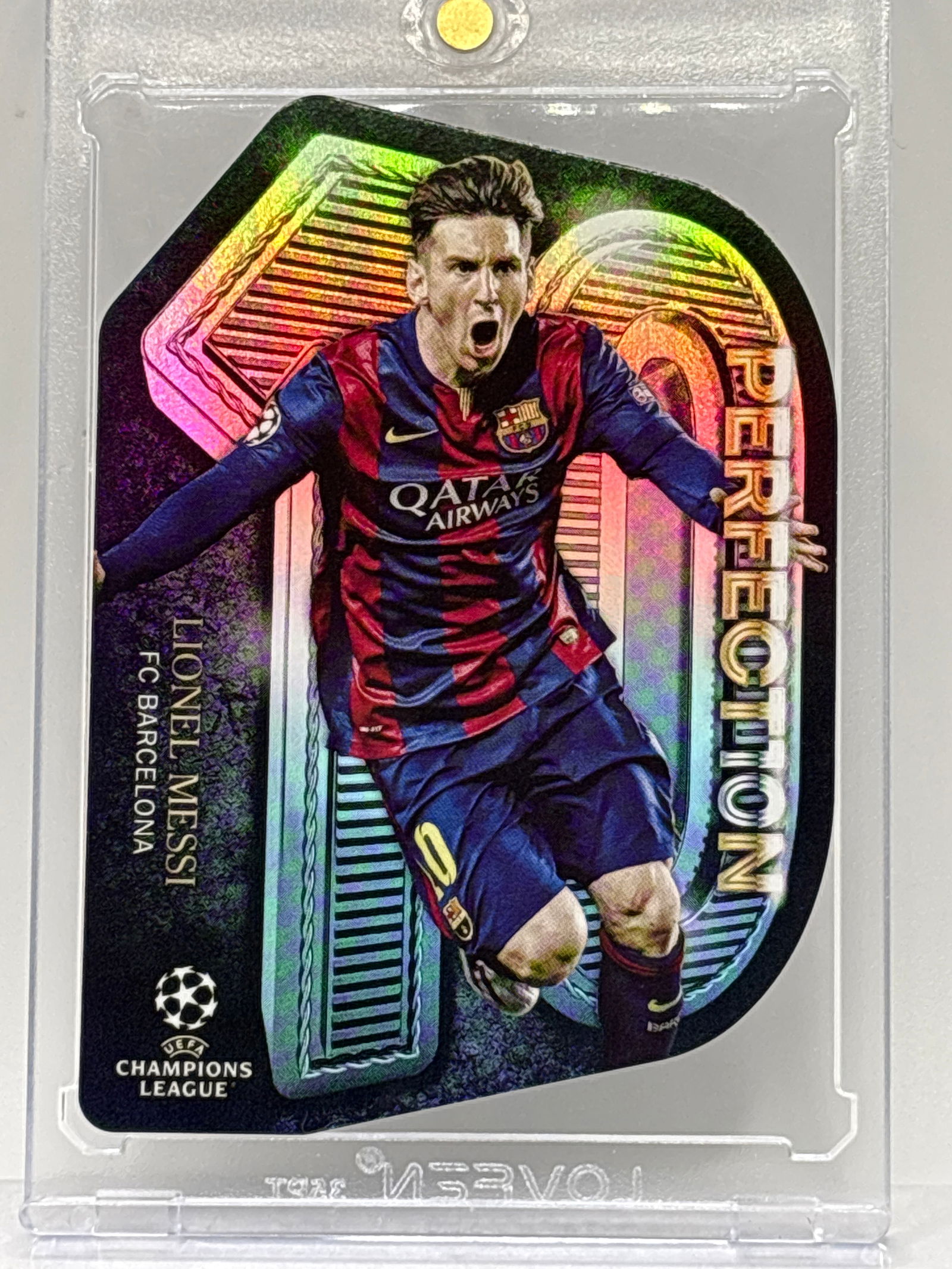 RARE 2023 TOPPS UEFA CHAMPIONS LEAGUE LIONEL MESSI PERFECTION DIE-CUT INSERT (1 of 5)