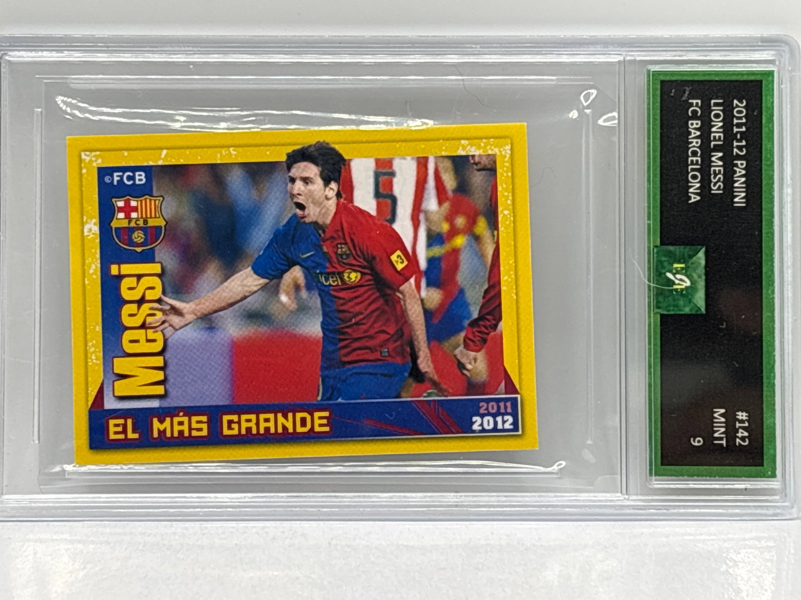 2011-12 PANINI EL MAS GRANDE LIONEL MESSI FC BARCELONA GRADED MINT 9: 2011-12 PANINI EL MAS GRANDE LIONEL MESSI FC BARCELONA GRADED MINT 9