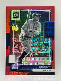 60/99!! 2022 PANINI DONRUSS OPTIC BABE RUTH RED PANDORA PRIZM HOLO