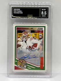 2025 PANINI SCORE RICKY PEARSALL AUTOGRAPHED ROOKIE CARD GRADED GMA NM-MT+ 8.5