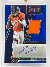 18/60!! 2021 PANINI SELECT JERRY JEUDY RPA AUTHENTIC MEMORABILIA AUTOGRAPHED ROOKIE CARD
