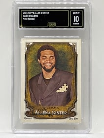 2024 TOPPS ALLEN & GINTER CALEB WILLIAMS ROOKIE CARD GRADED GMA GEM MINT 10