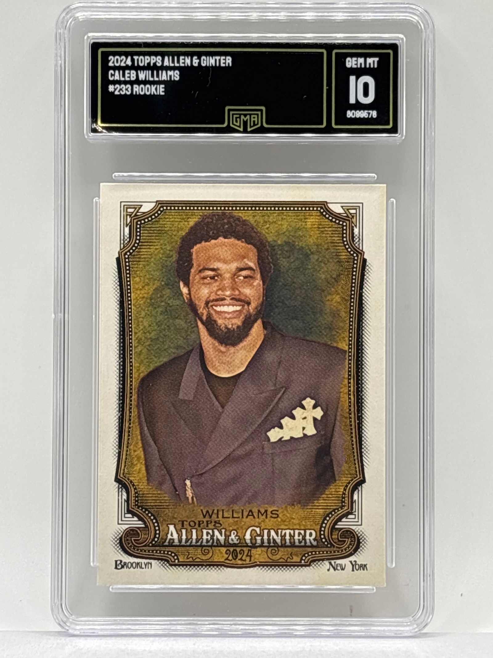 2024 TOPPS ALLEN & GINTER CALEB WILLIAMS ROOKIE CARD GRADED GMA GEM MINT 10 (1 of 3)