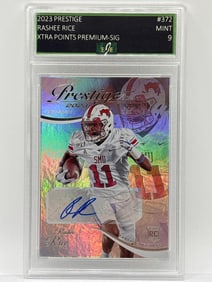 2023 PANINI PRESTIGE XTRA POINTS PREMIUM SIGNATURES RASHEE RICE AUTOGRAPHED ROOKIE CARD MINT 9