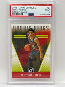 2018 PANINI DONRUSS TRAE YOUNG ROOKIE KINGS RC GRADED PSA MINT 9