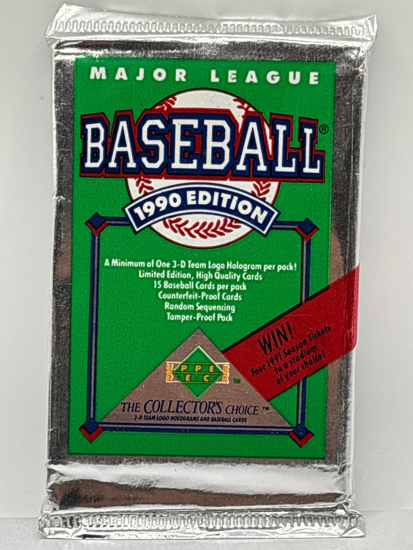 1990 UPPER DECK MAJOR LEAGUE BASEBALL COLLECTORS CHOICE PACK (1 of 1)