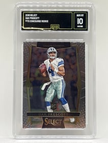 2016 PANINI SELECT DAK PRESCOTT CONCOURSE ROOKIE CARD GRADED GMA GEM MINT 10