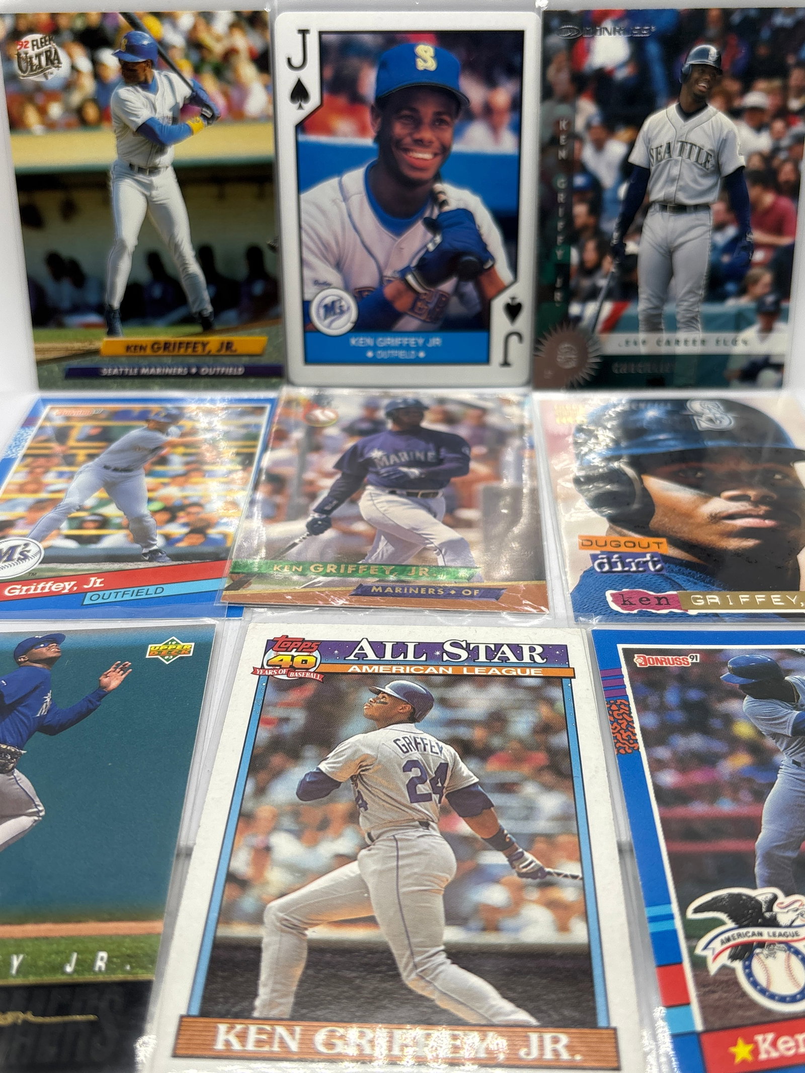 VERY EATLY YEARS KEN GRIFFEY JR 9 CARD LOT: VERY EATLY YEARS KEN GRIFFEY JR 9 CARD LOT