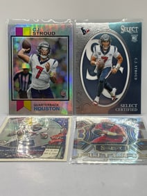 4 CARD CJ STROUD INSERT ROOKIE CARD LOT