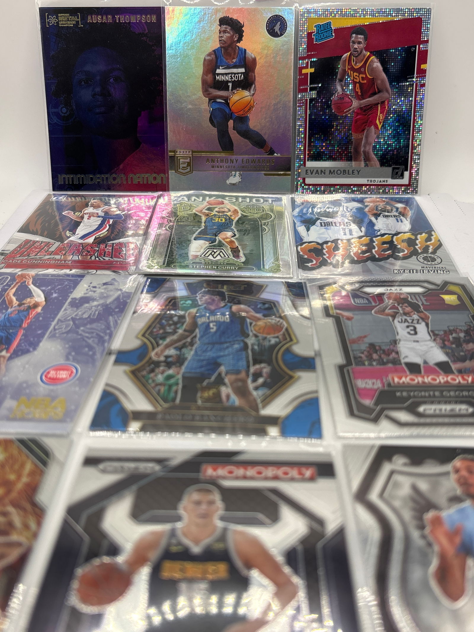 12 CARD NBA SUPERSTAR ROOKIE INSERT LOT (1 of 5)