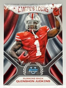 2024 BOWMAN UNIVERSITY CHROME QUINSHON JUDKINS CAMPUS ICONS INSERT ROOKIE CARD