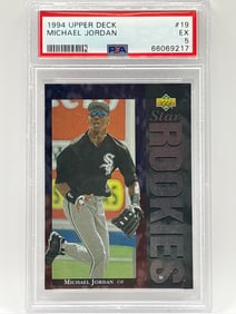 1994 UPPER DECK MICHAEL JORDAN STAR ROOKIES HOLO GRADED PSA EX 5
