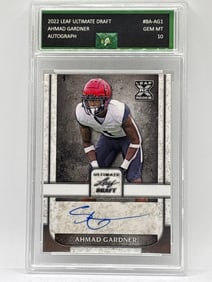 2022 LEAF ULTIMATE DRAFT AHMAD GARDNER AUTOGRAPHED ROOKIE CARD GRADED GEM MINT 10