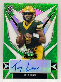 76/99!! 2021 LEAF VALIANT TREY LANCE GREEN AUTOGRAPHED ROOKIE CARD
