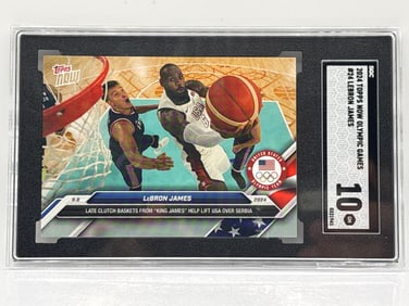 2024 TOPPS NOW LEBRON JAMES OLYMPIC GAMES GRADED SGC GEM MINT 10