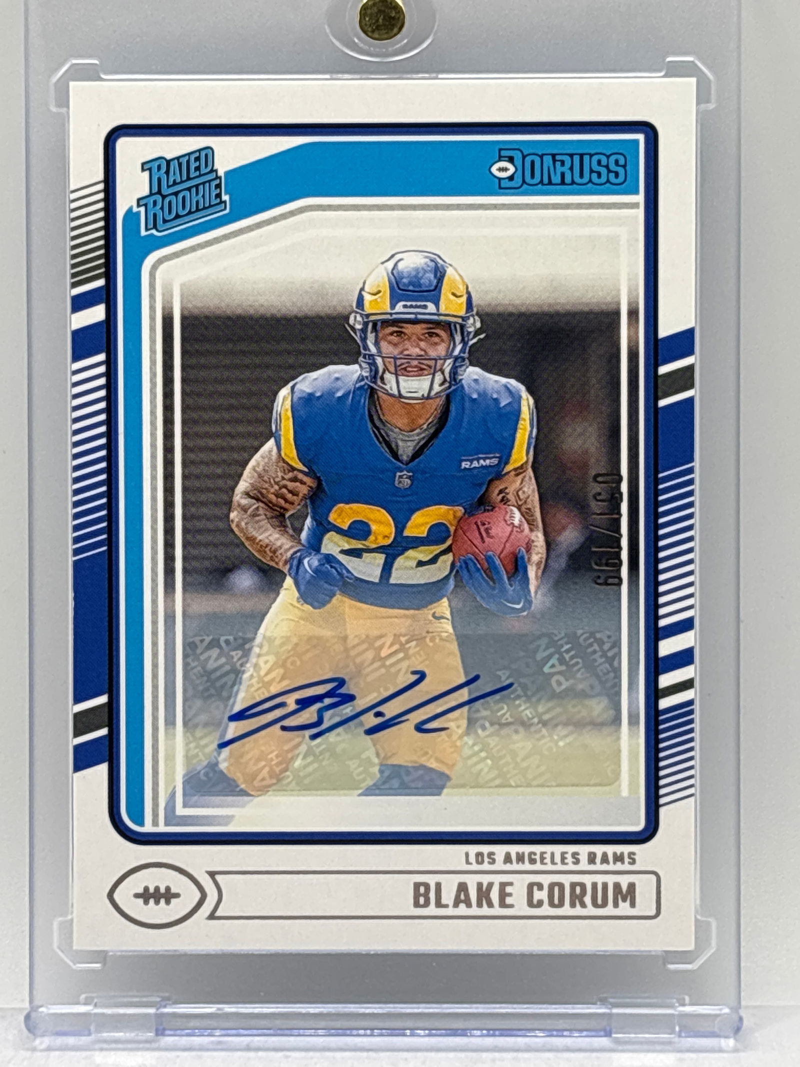 2024 PANINI DONRUSS BLAKE CORUM RATED ROOKIE AUTOGRAPHED ROOKIE CARD: 2024 PANINI DONRUSS BLAKE CORUM RATED ROOKIE AUTOGRAPHED ROOKIE CARD