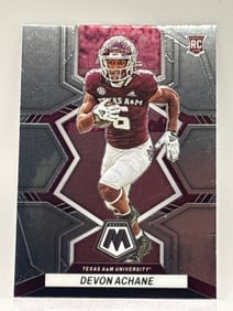 2023 PANINI MOSAIC DRAFT PICKS DEVON ACHANE ROOKIE CARD