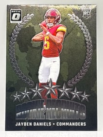 2024 PANINI DONRUSS OPTIC JAYDEN DANIELS ROOKIE RECRUITS ROOKIE CARD