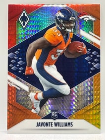 2021 PANINI PHOENIX JAVONTE WILLIAMS FIREBURST ROOKIE CARD
