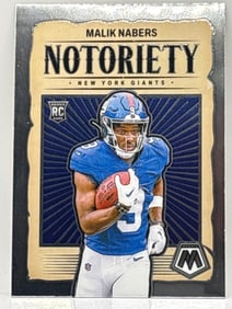 2024 PANINI MOSAIC MALIK NABERS NOTORIETY ROOKIE CARD
