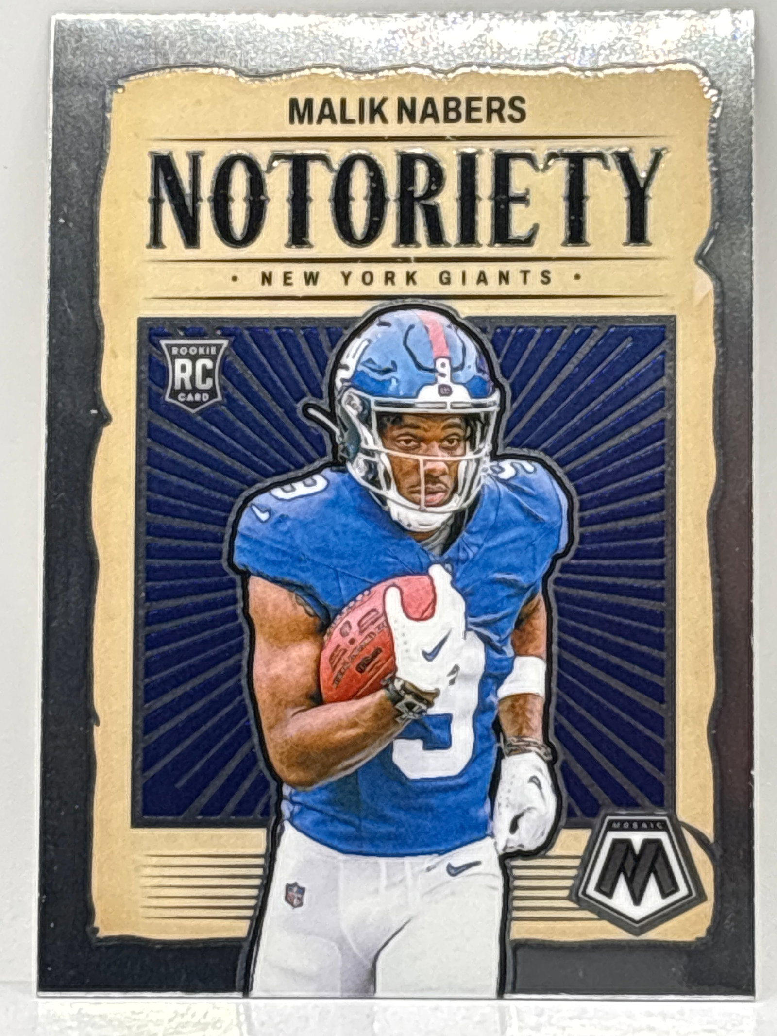 2024 PANINI MOSAIC MALIK NABERS NOTORIETY ROOKIE CARD: 2024 PANINI MOSAIC MALIK NABERS NOTORIETY ROOKIE CARD
