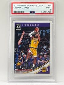 2018 PANINI DONRUSS OPTIC LEBRON JAMES #94 GRADED PSA MINT 9