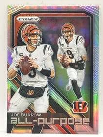 2023 PANINI PRIZM JOE BURROW ALL-PURPOSE SILVER PRIZM HOLO INSERT