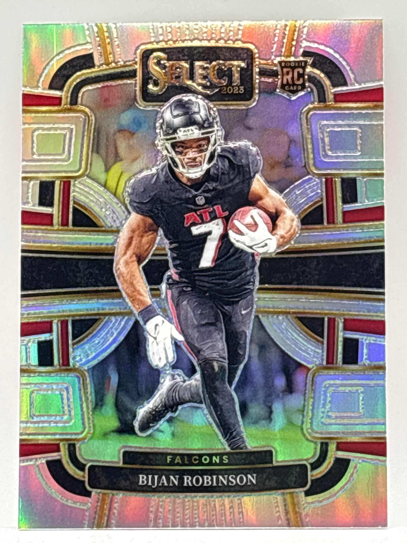 2023 PANINI SELECT BIJAN ROBINSON CONCOURSE SILVER PRIZM HOLO ROOKIE CARD (1 of 2)