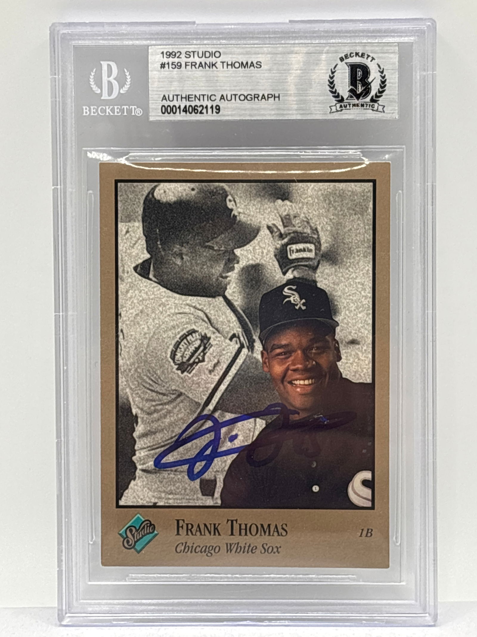1992 STUDIO FRANK THOMAS AUTOGRAPH BECKETT AUTHENTICATED (1 of 3)