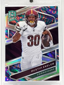 EXTREMELY RARE 4/5!! 2024 PANINI SPECTRA AUSTIN EKELER PSYCHEDELIC PRIZM HOLO