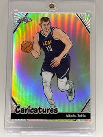 RARE 55/99!! 2024 LEAF CARICATURES NIKOLA JOKIC