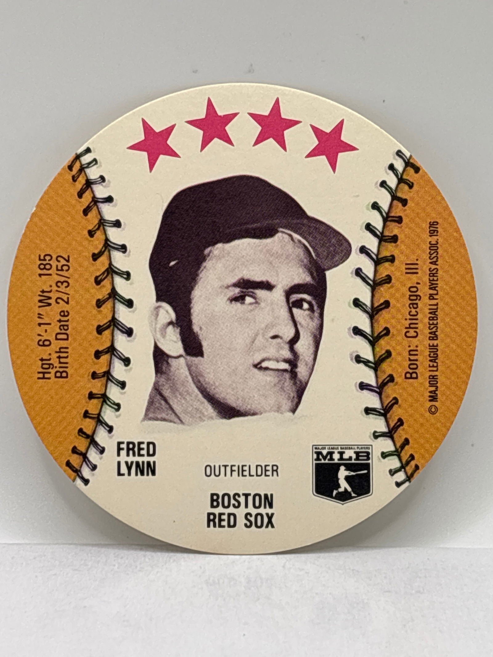 1976 ISALYS SWEET WILLIAMS FRED LYNN BASEBALL DISC (1 of 2)