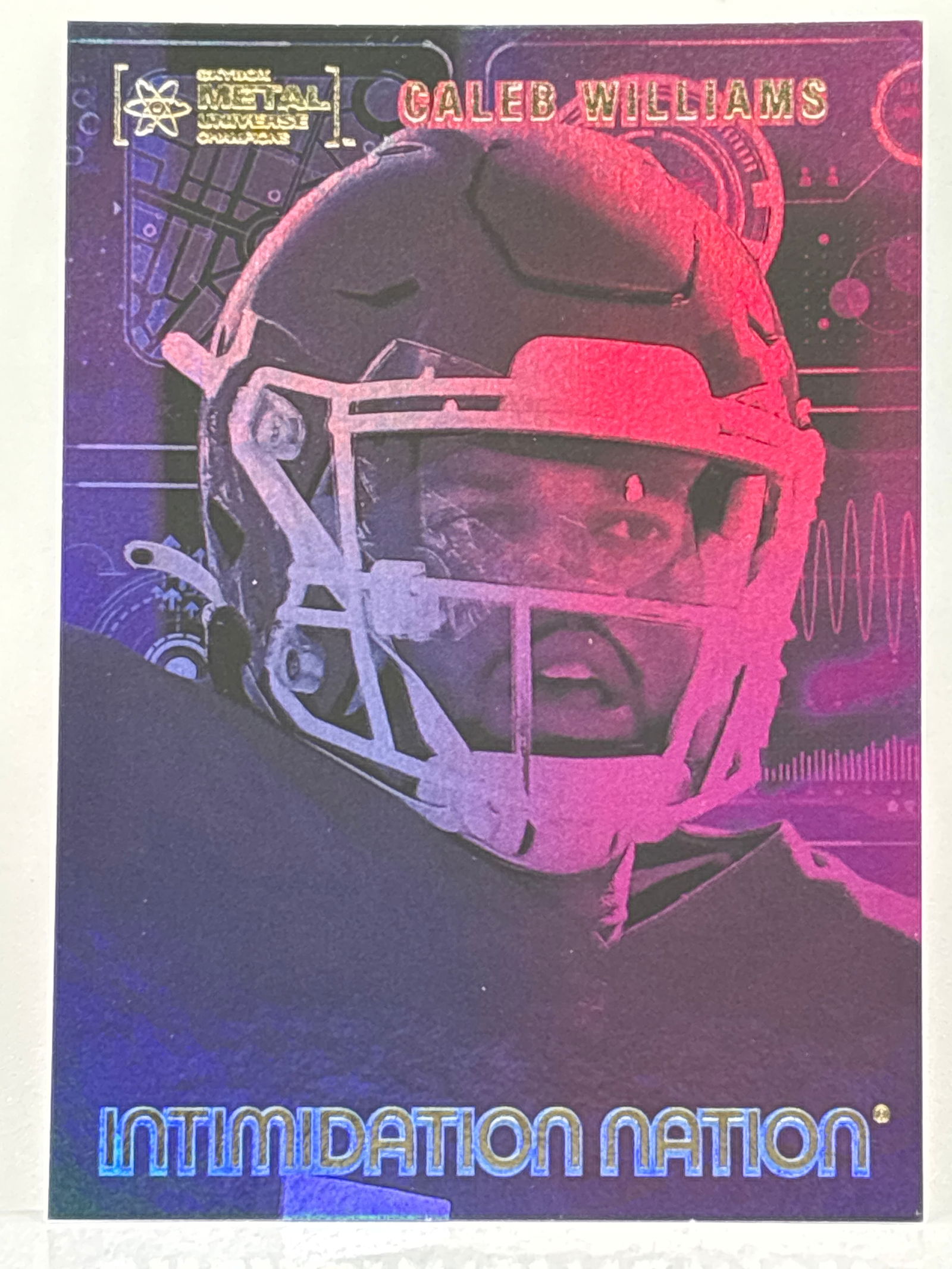 2022 SKYBOX METAL UNIVERSE CALEB WILLIAMS INTIMIDATION NATION INSERT ROOKIE CARD (1 of 6)