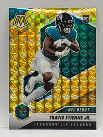 2021 PANINI MOSAIC TRAVIS ETIENNE JR YELLOW REACTIVE PRIZM HOLO ROOKIE CARD