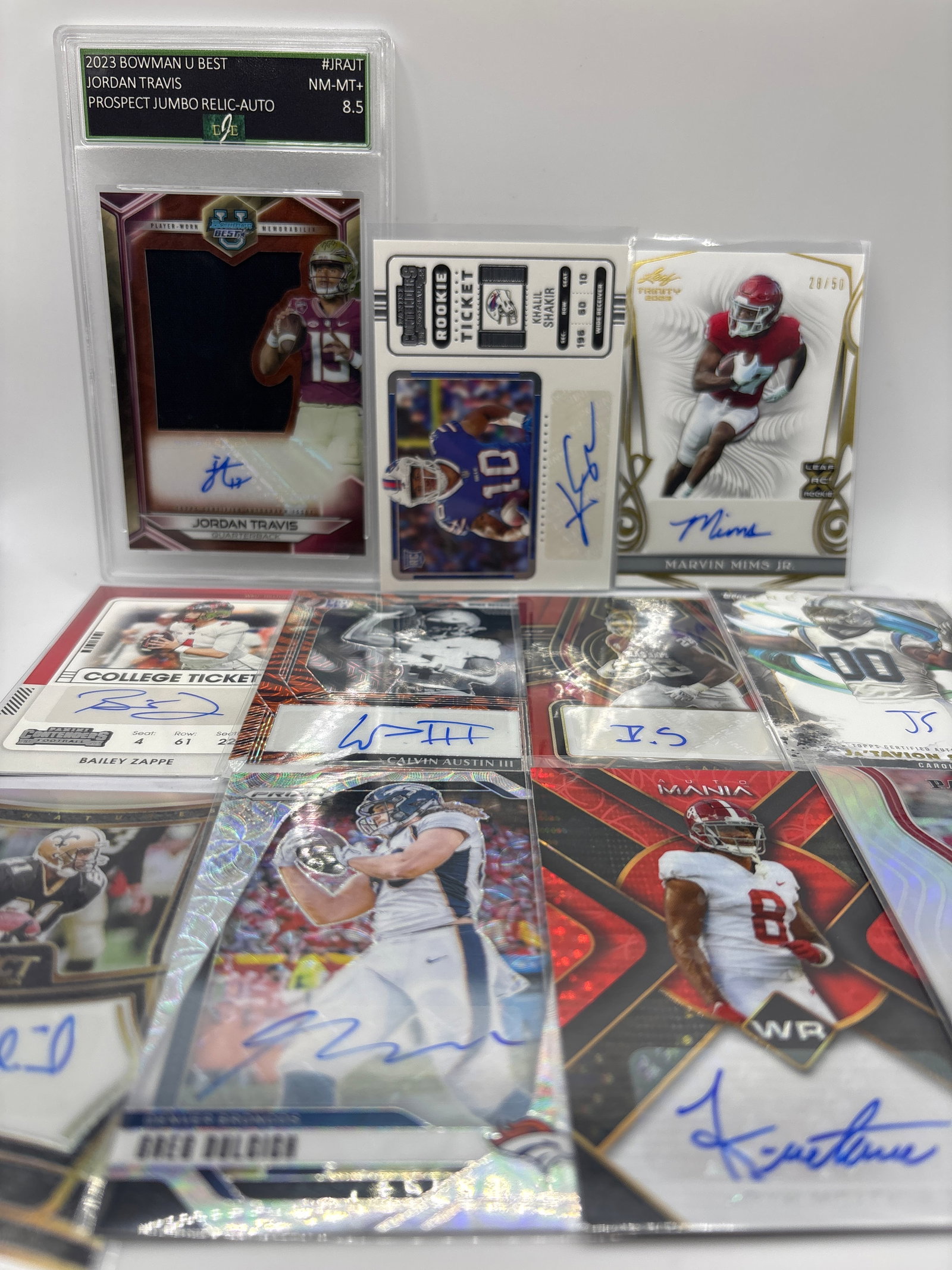 NFL SUPERSTAR #ed AUTOGRAPHED 11 CARD LOT $$$: NFL SUPERSTAR #ed AUTOGRAPHED 11 CARD LOT