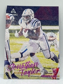 2020 PANINI CHRONICLES LUMINANCE JONATHAN TAYLOR PINK FOIL ROOKIE CARD