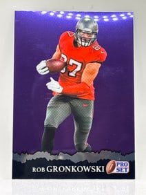 RARE 15/15!!  2025 LEAF PRO SET RETRO ROB GRONKOWSKI PRIZMATIC PURPLE