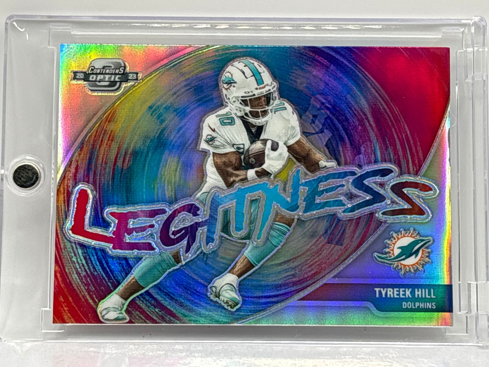 CASE HIT!!  2023 PANINI CONTENDERS OPTIC TYREEK HILL LEGITNESS PRIZM HOLO SSP (1 of 6)