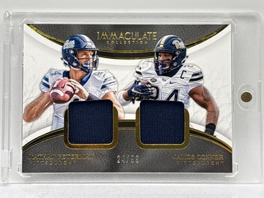 24/99!! 2017 PANINI IMMACULATE COLLECTION NATHAN PETERMAN & JAMES CONNER DOUBLE PATCH ROOKIE CARD