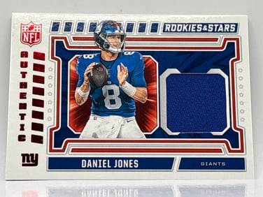 2024 PANINI ROOKIES & STARS DANIEL JONES AUTHENTIC PLAYER WORN PATCH