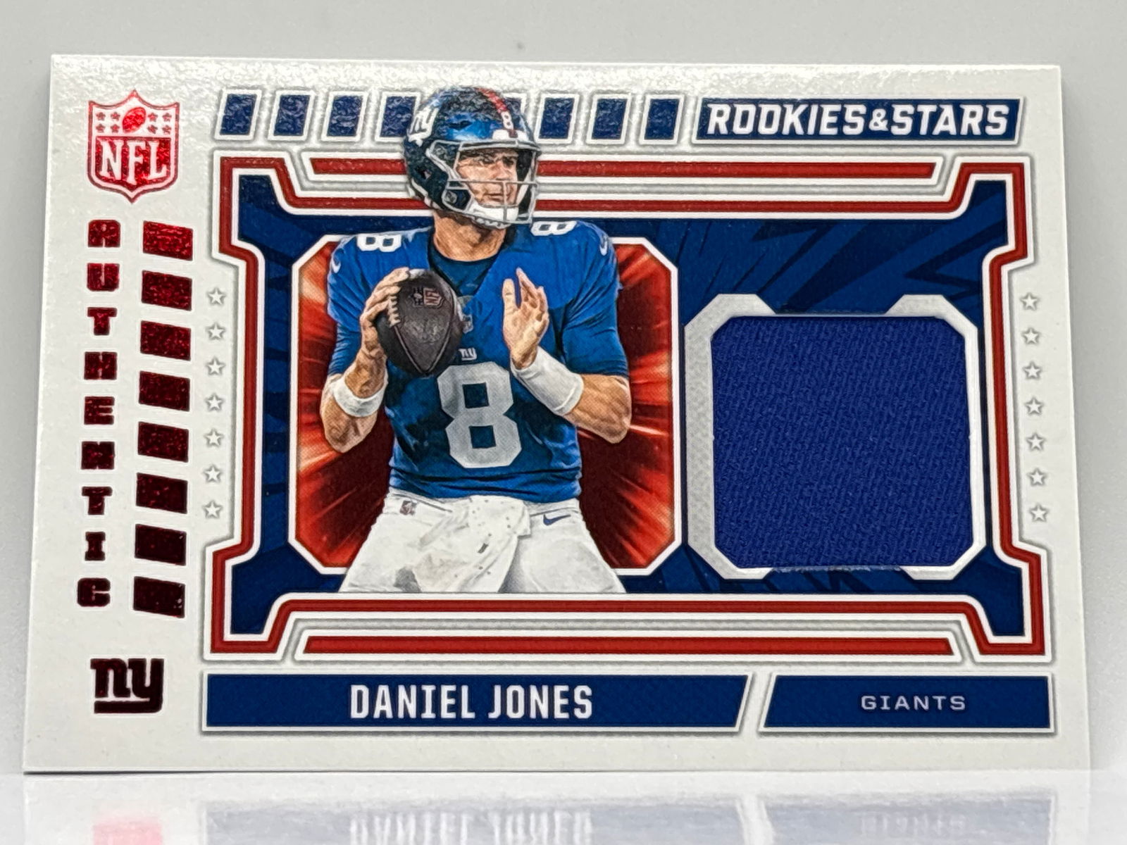 2024 PANINI ROOKIES & STARS DANIEL JONES AUTHENTIC PLAYER WORN PATCH (1 of 4)