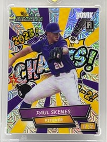 6/20!! 2024 WC ALUMINATION PAUL SKENES SILVER MOJO CHAMPS COMIX ROOKIE CARD