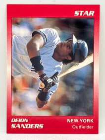 1989 STAR DEION SANDERS RED STAR ROOKIE CARD
