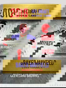 LIMITED EDITION 2018 NFL DRAFT BAKER MAYFIELD GOLD PLATINUM CUSTOM ROOKIE CARD