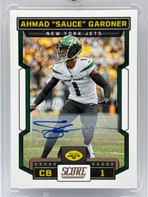 2023 PANINI SCORE AHMAD SAUCE GARDNER AUTOGRAPHED #292